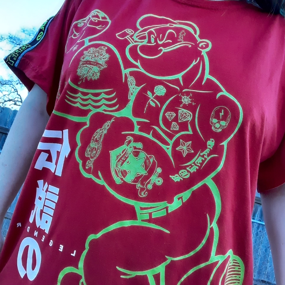 NWOT Popeye Lettering Tee - Picture 2 of 5